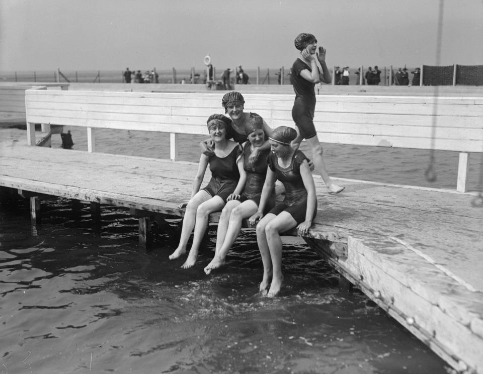 Visitors to Southport a century ago - getty