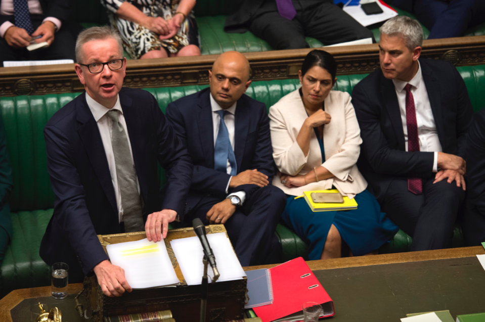 Mr Gove speaks in the Commons (PA)