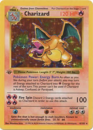 Holographic Shadowless First Edition Charizard