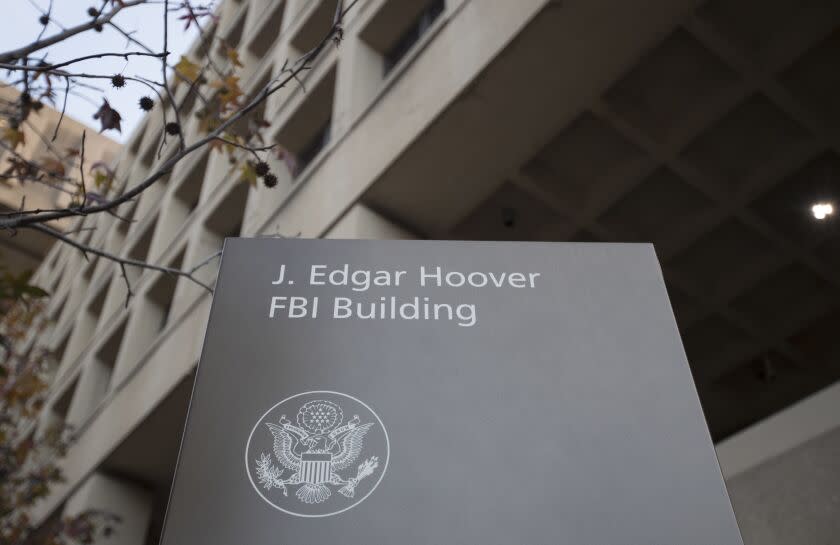The J. Edgar Hoover Federal Bureau of Investigations (FBI) Building is seen in Washington, Thursday, Nov. 30, 2017. (AP Photo/Carolyn Kaster)
