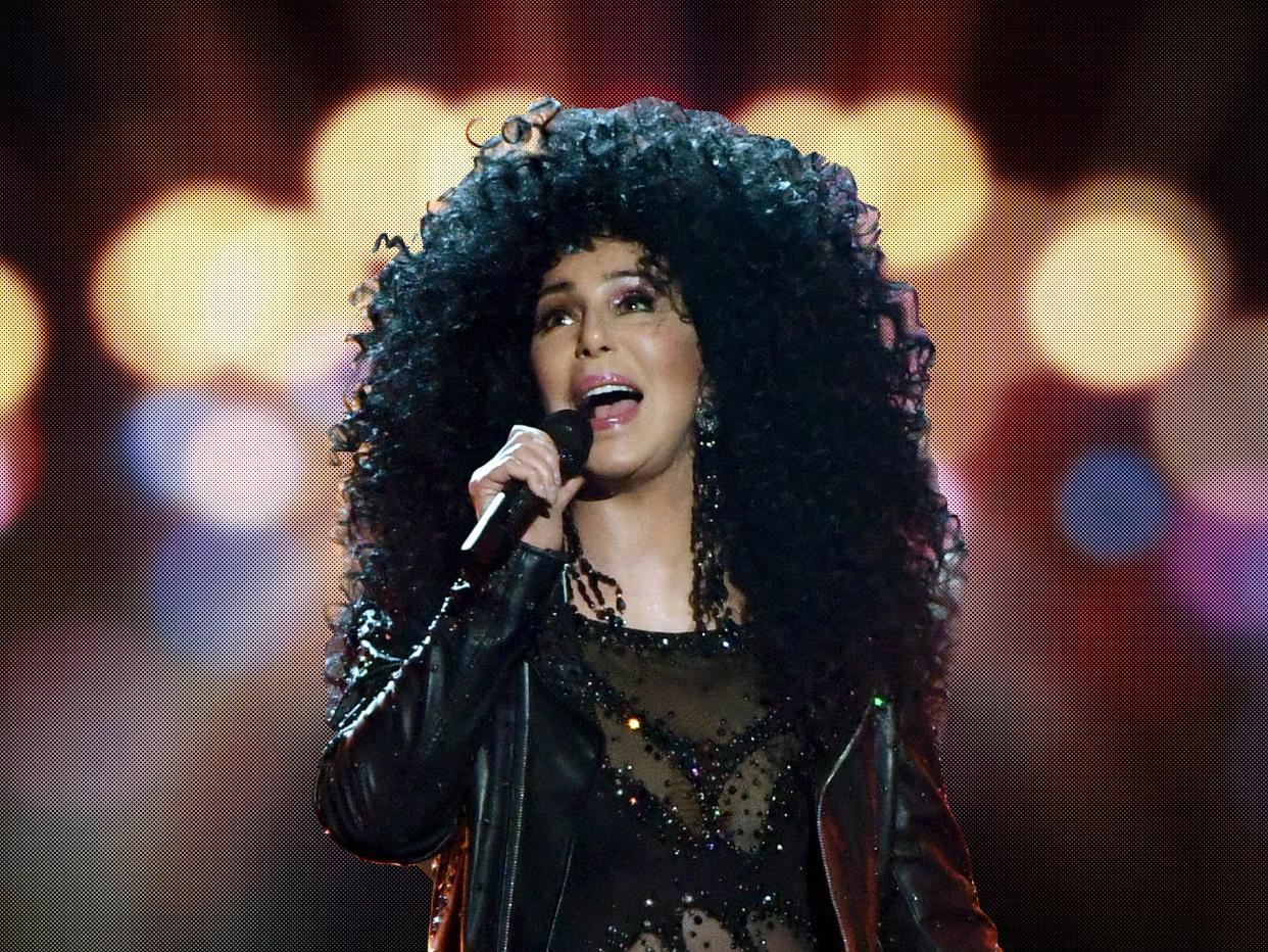 Cher, the year's dancing queen. (Photo: Illustration: Damon Dahlen/HuffPost; Photos: Getty)