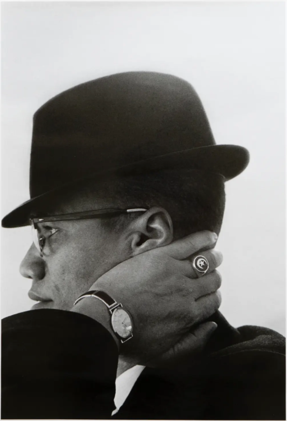 ‘Malcolm X’ by Eve Arnold, 1962 (V&A/Eve Arnold Magnum Photos)