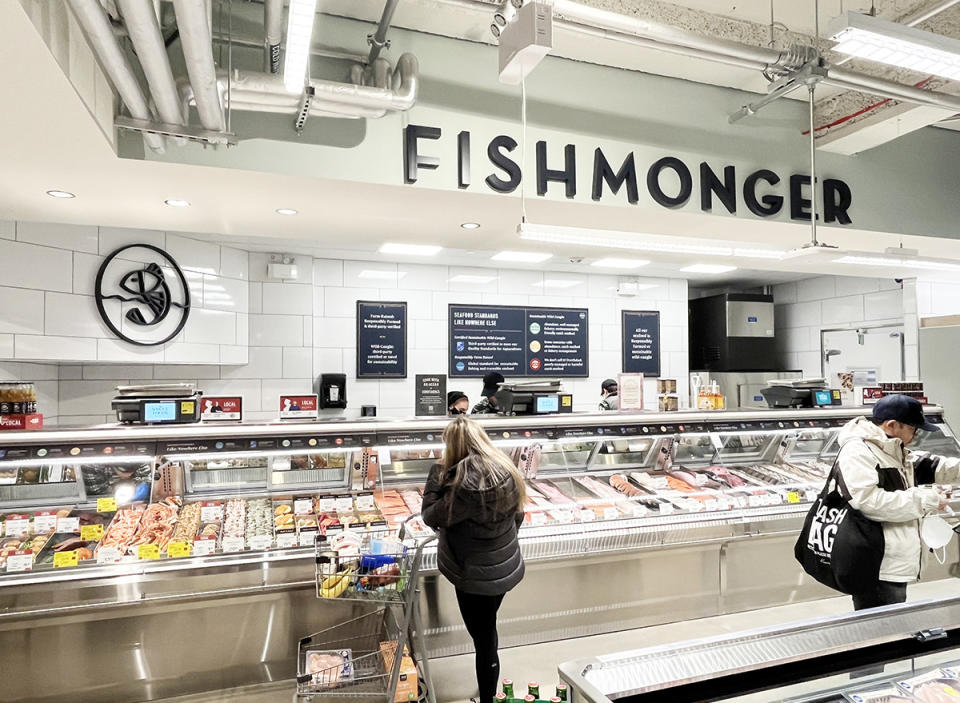 The full-service fish counter offers local options including smoked salmon from the Catsmo Artisan Smokehouse and Acme Smoked Fish and Oysters from the West Robins Oyster Company.
