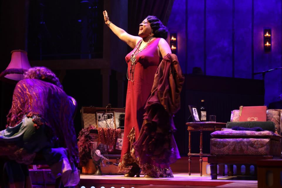 Cynthia F. Carter as Woman from the Road in ASF's production of "Blues in the Night."