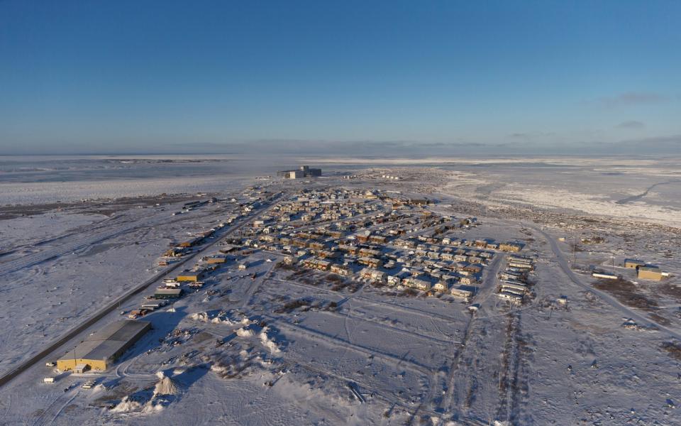 Aerial view of Churchill, Manitoba, Canada - Alamy