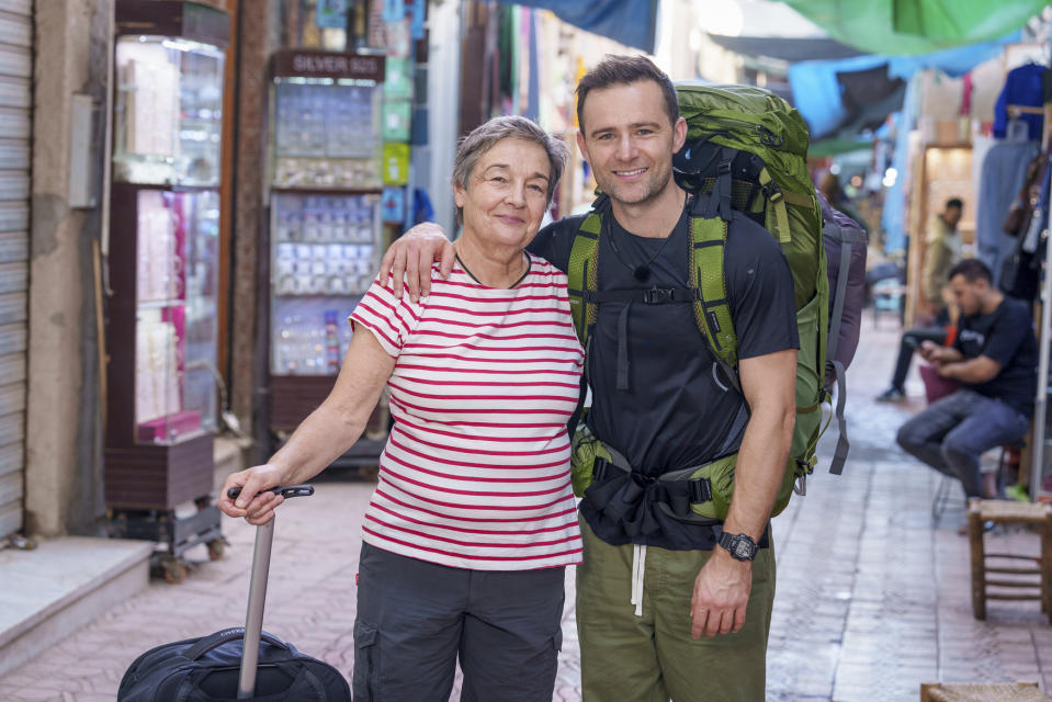 Emma Judd poses with her son Harry Judd