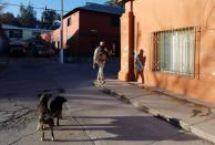 Soldiers are seen in Bavispe town near La Mora