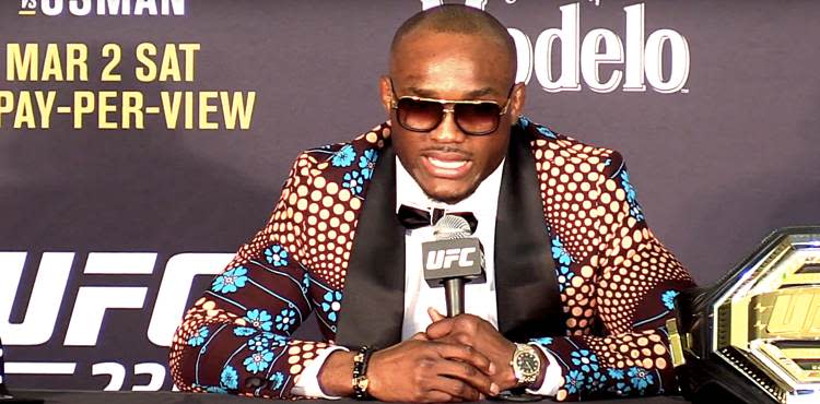 Kamaru Usman UFC 235 post press