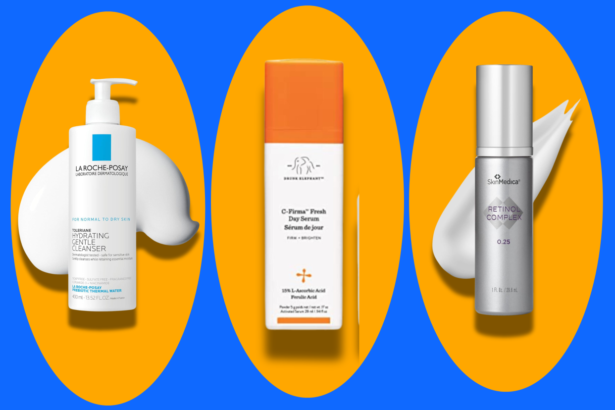 Skin care products from La Roche-Posay, SkinMedica and Drunk Elephant