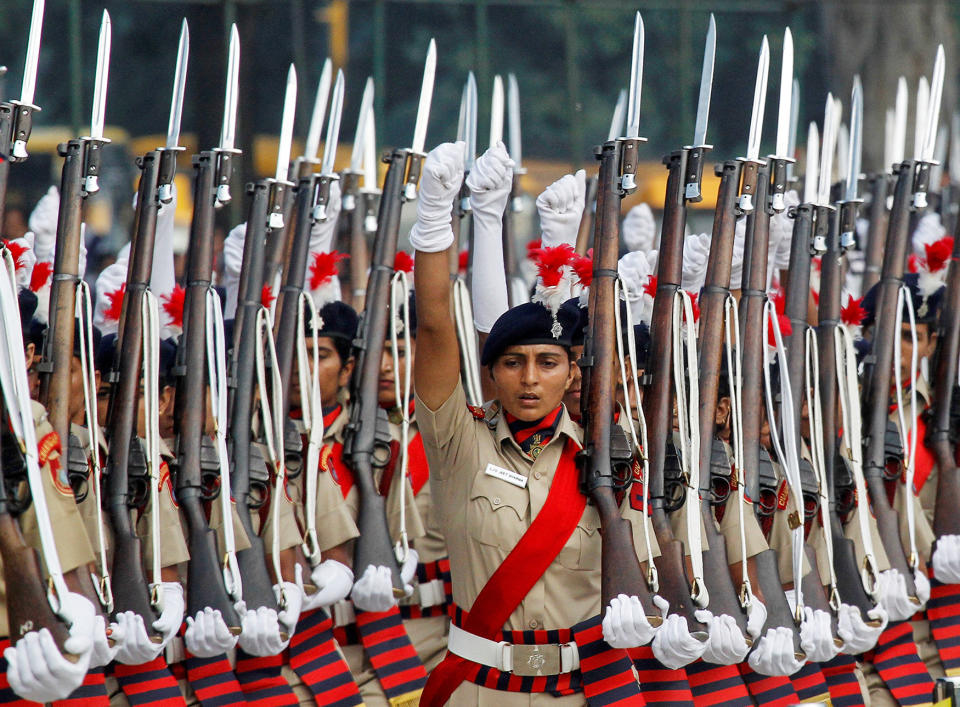 Rehearsal for India’s Independence Day celebrations