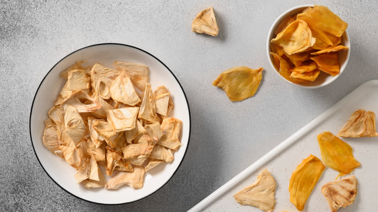 Bowl of dried jackfruit