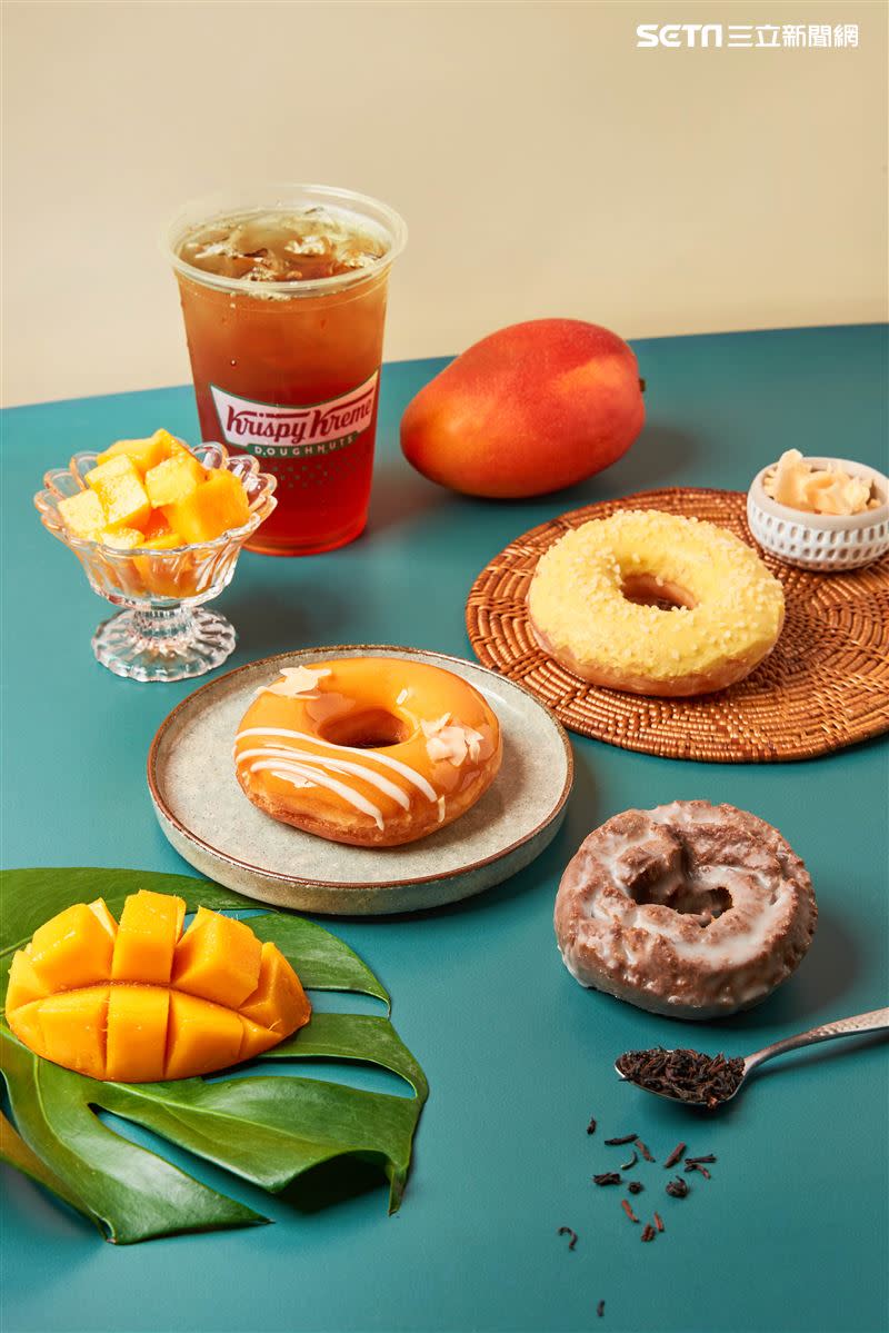 Krispy Kreme自8/13-9/21推出全新亞洲風味系列甜甜圈，其中的楊枝甘露口味勢必洗版社群平台（圖／品牌提供）