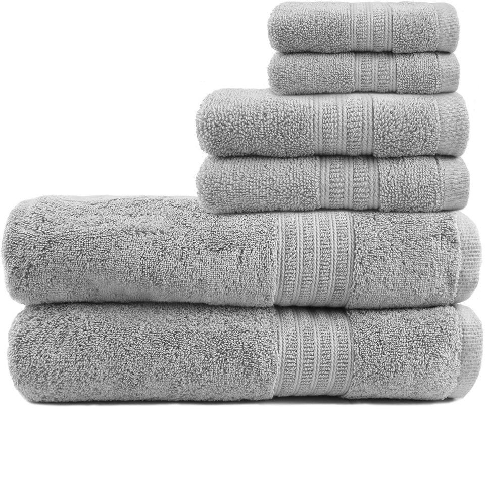 100% Cotton Bathroom Towels - 6-Piece Set