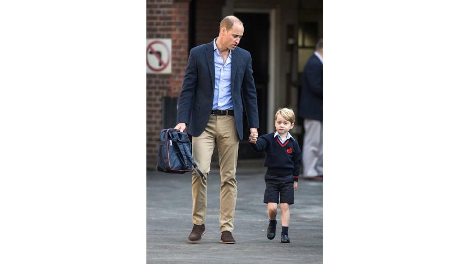 Prince William dropped Prince George off on his first day at school