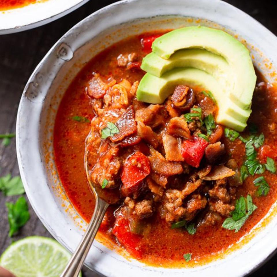 Instant Pot Keto Beef Chili with Bacon