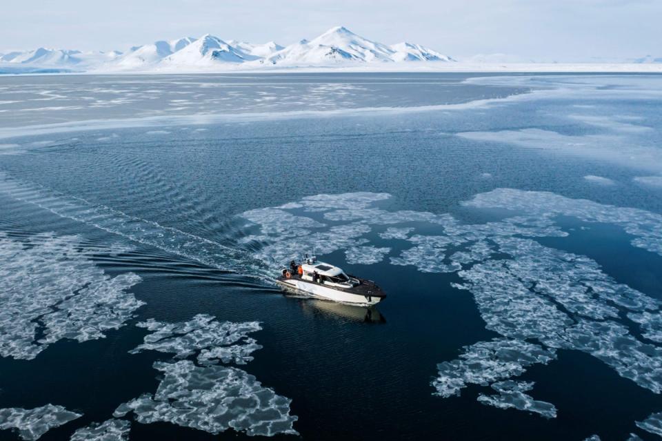 The Arctic is heating up seven times faster than the global average, new data has revealed (AFP via Getty Images)