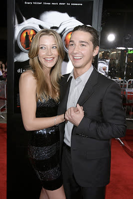 Sarah Roemer and Shia LaBeouf at the Los Angeles premiere of DreamWorks Pictures' Disturbia