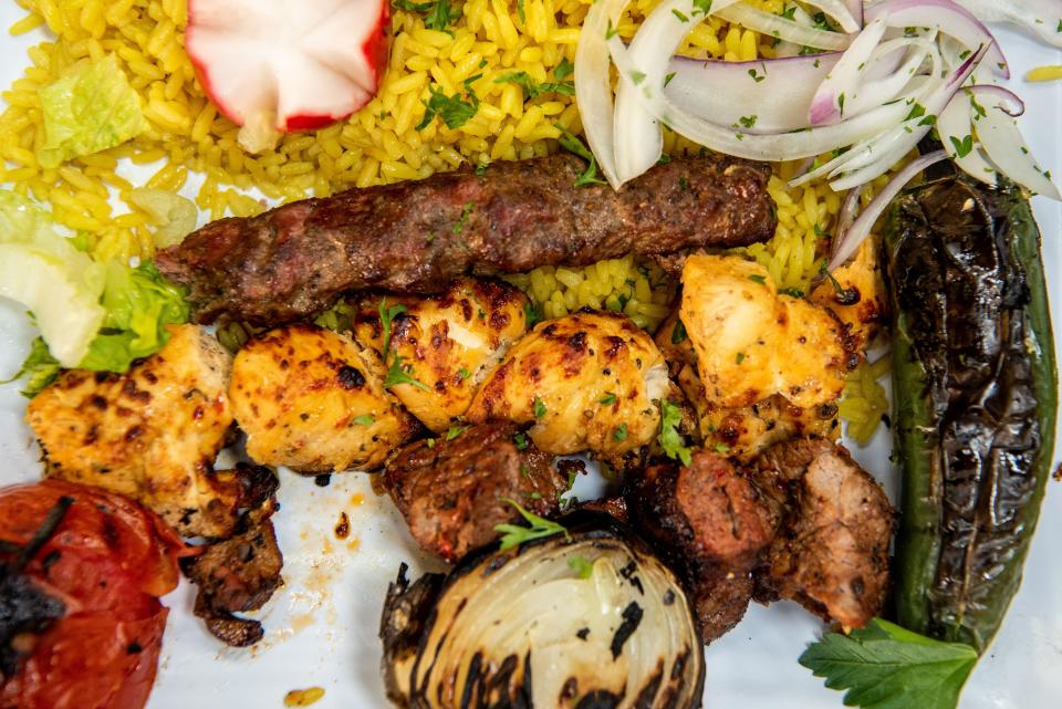 Saj mixed grill at Palestine Restaurant.