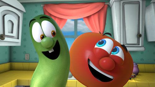 screencap from veggie tales movie