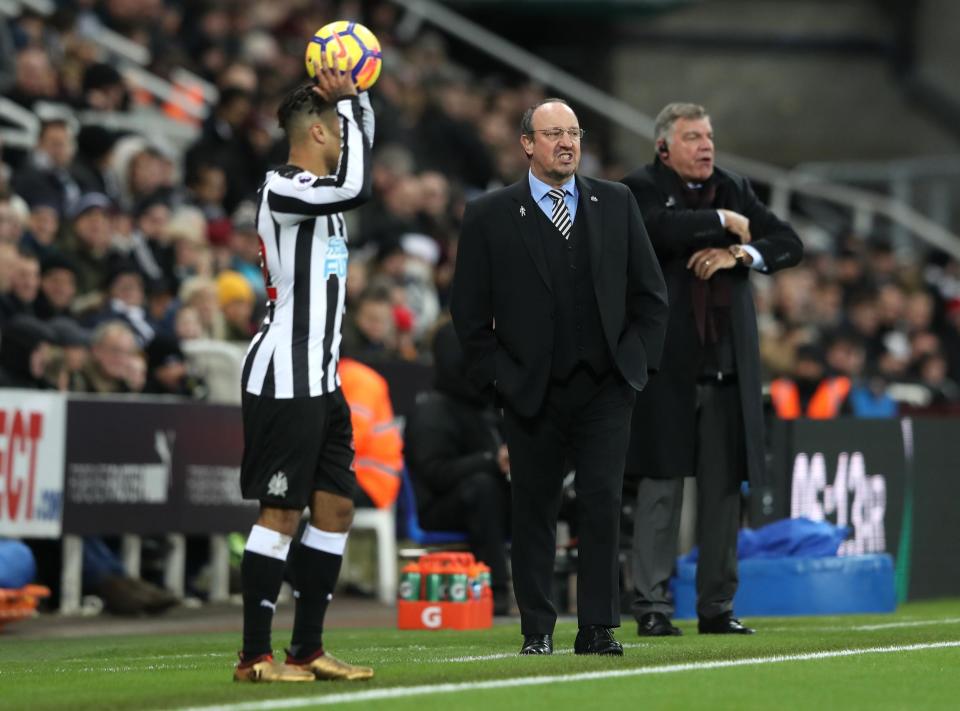 Rafa Benitez watches on from the touchline: Getty