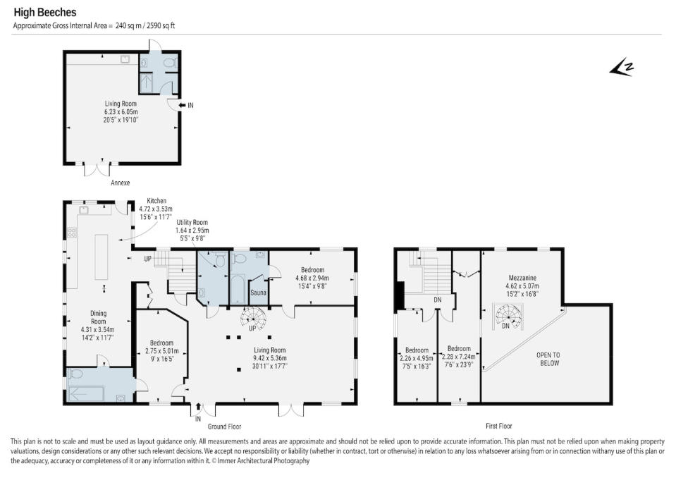 The floor plan of the £1.5m home. (Solent/BNPS)