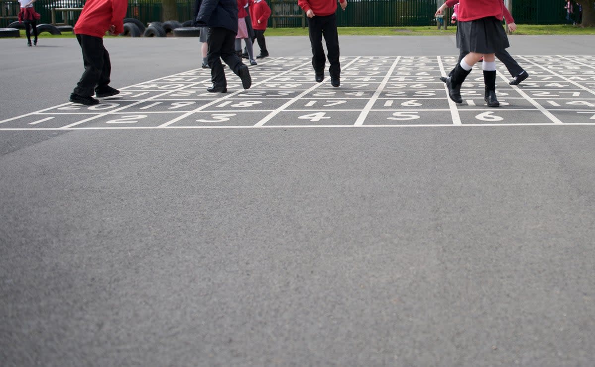 British primary school children playing in the playground (Alamy/PA)