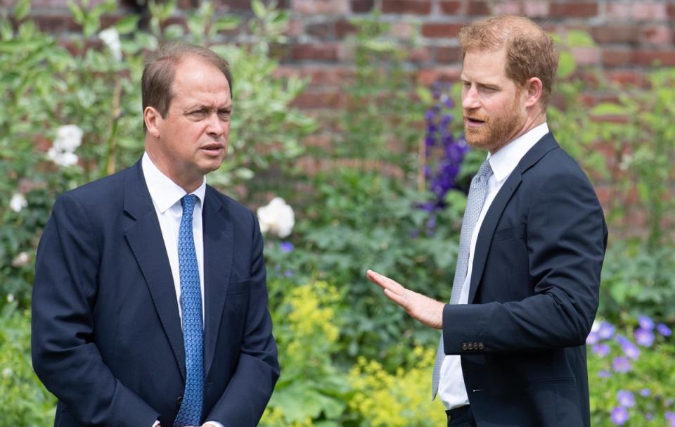 Guy Monson and Prince Harry (PA)