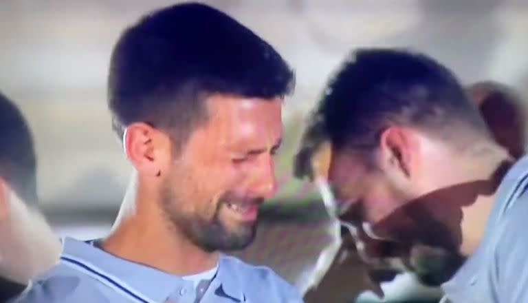 La emoción de Djokovic en el recibimiento en Belgrado