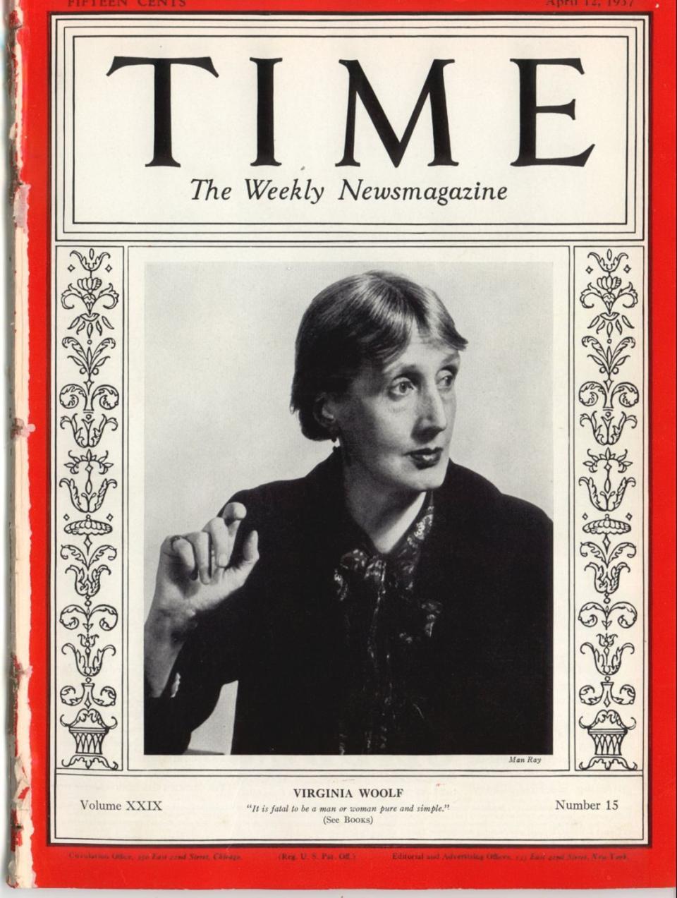 Virginia Woolf on the cover of TIME's April 12, 1937 issue | TIME