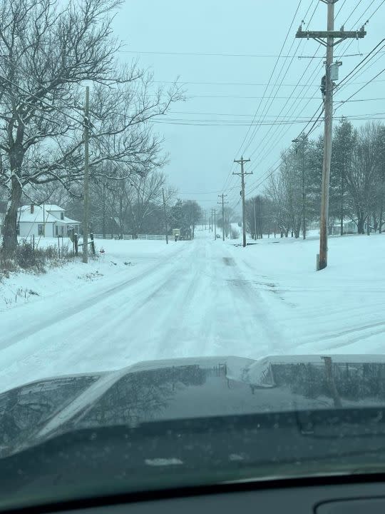 Snow in Trousdale County (Courtesy: Trousdale County Emergency Services)