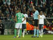 Soccer Football - Saint-Etienne v Manchester United - UEFA Europa League Round of 32 Second Leg - Stade Geoffroy-Guichard, Saint-Etienne, France - 22/2/17 Manchester United's Eric Bailly is sent off by referee Deniz Aytekin Action Images via Reuters / Andrew Boyers Livepic