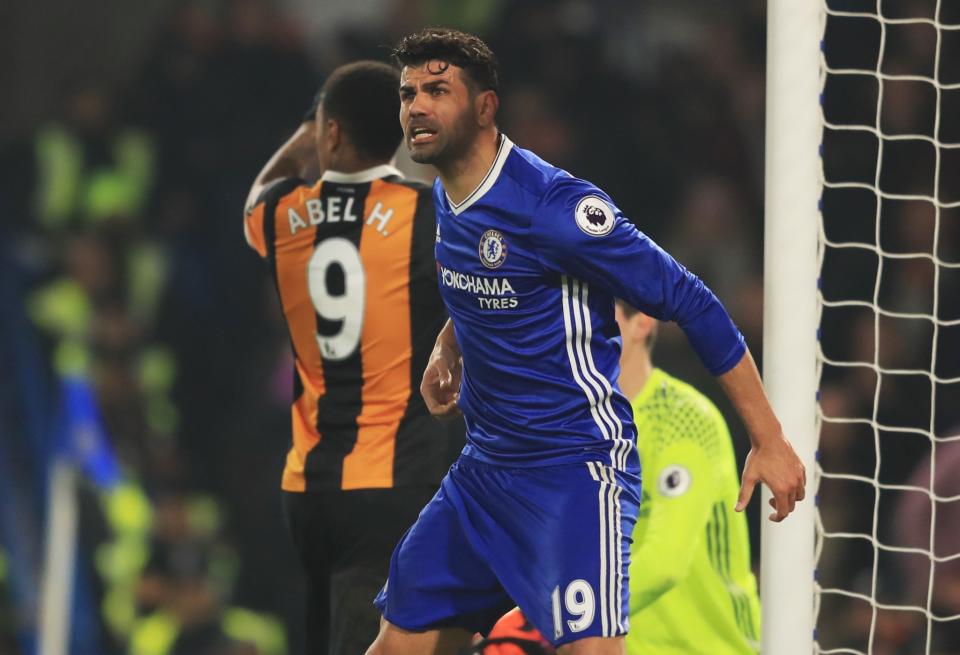 <p>Diego Costa is fired up </p>