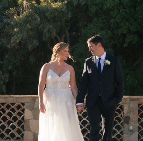 The comedian married Chris Fischer on a whim at a beach do in Malibu (she gave her guests four days notice). Photo: Amy Schumer Instagram