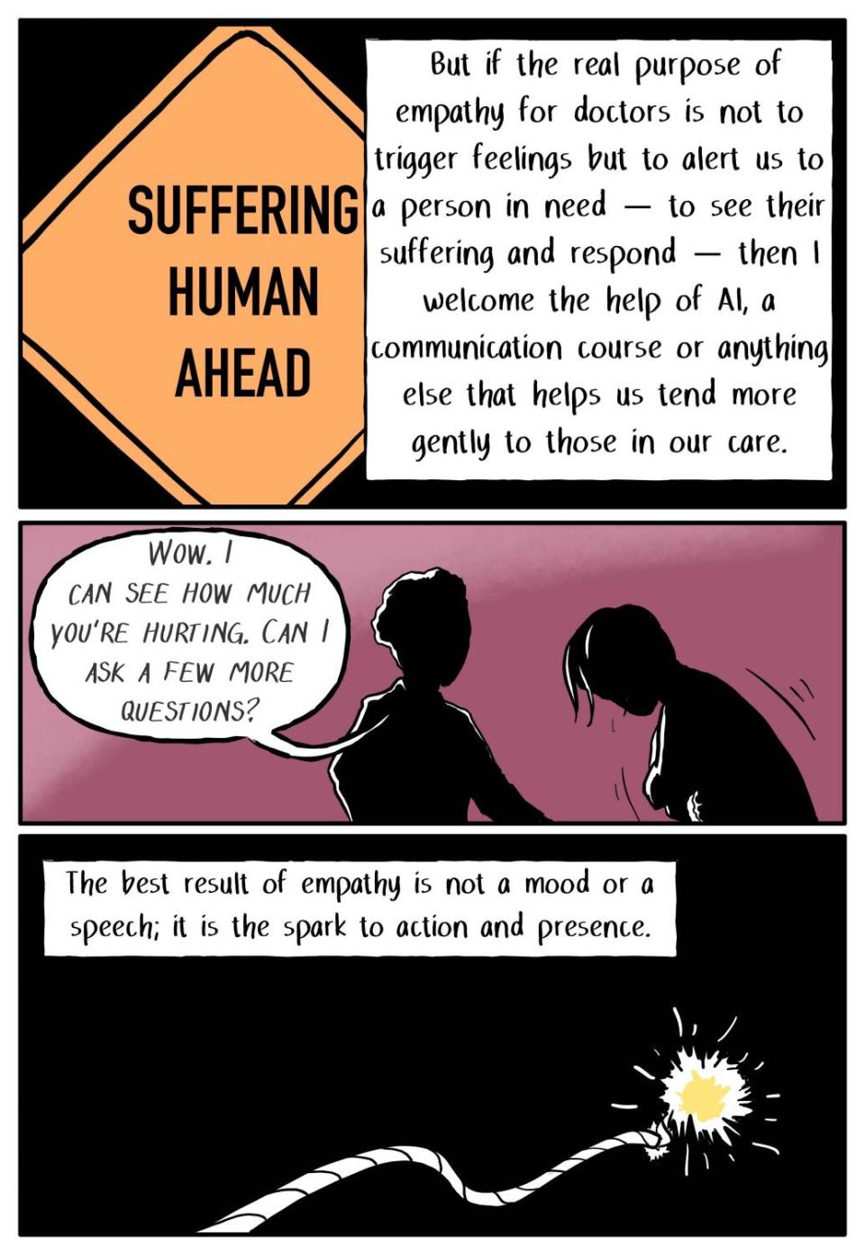 But if the real purpose of empathy is to alert us to a person in need, then I welcome the help of AI or anything that helps.