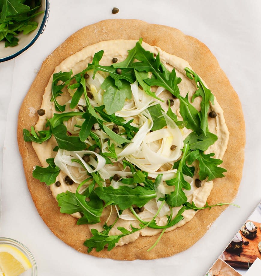 Chickpea Flour Pizza With Asparagus from Love & Lemons