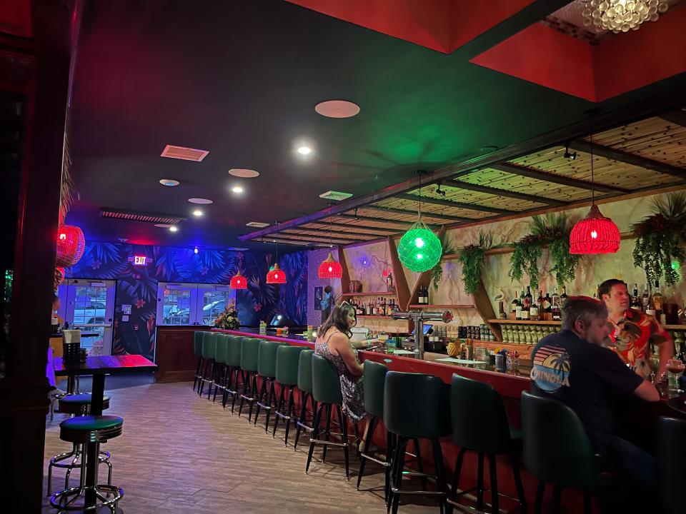 The interior bar at The Jet Set tiki bar and restaurant in Newburgh.