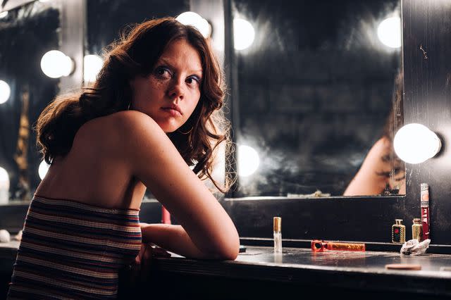 <p>A24/Courtesy Everett Collection</p> Mia Goth in 'X,' 2022