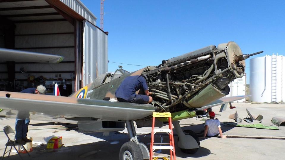 The Spitfire sat in a Texas barn for over 40 years, but was eventually purchased by the Warbirds Flight Club in Australia. They put 55,000 man-hours into its restoration. - Credit: Courtesy The Aircraft Sales Company