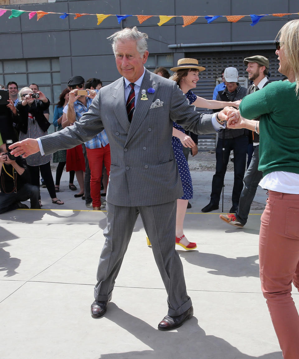 Charles dances during a visit to Christchurch, New Zealand in 2010. (Getty Images)