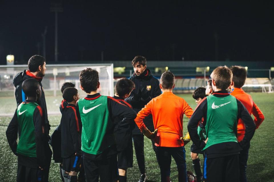 Aspiring football stars at La Masia, FC Barcelona’s famed training academy.