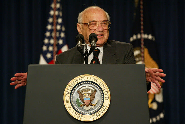 Nobel Prize-winning economist Milton Friedman was the chief intellectual proponent of school vouchers. (Getty Images)