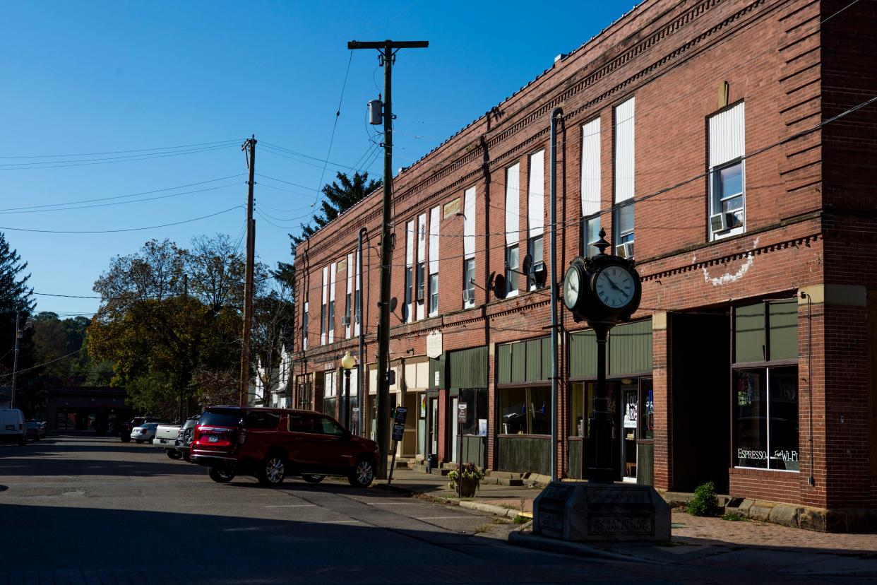 This is a recent view of downtown West Main Street in Bremen. Residents on Tuesday will decide the fate of a property tax levy to bring back the village's police force that was disbanded about 20 years ago.