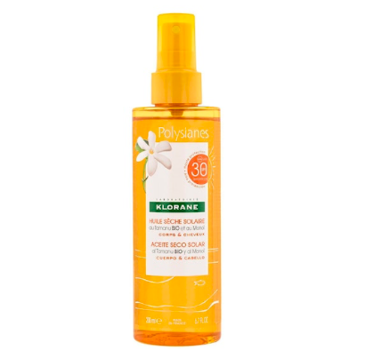 Huile sèche SPF30 au monoï Klorane