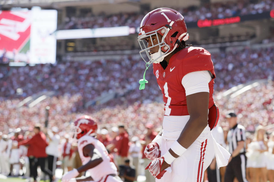 The Steelers pairing Alabama CB Kool-Aid McKinstry with standout rookie Joey Porter Jr. would help improve their secondary. (Photo by Alex Slitz/Getty Images)