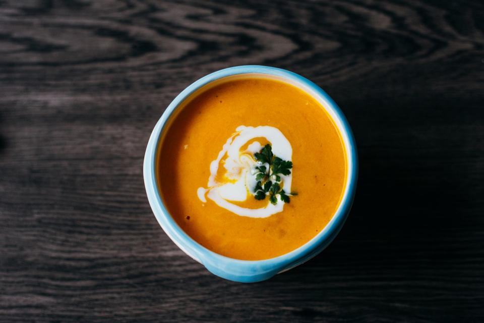 6) Creamy Pumpkin-Peanut Soup
