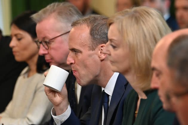 (Left to right) home secretary Priti Patel, housing secretary Michael Gove, justice secretary and deputy prime minister Dominic Raab, foreign secretary Liz Truss, and defence secretary Ben Wallace (Photo: Ben StansallPA)