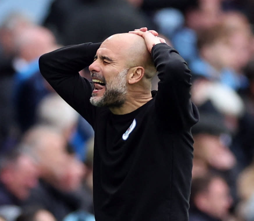 El entrenador de Manchester City, Pep Guardiola. (Foto: Reuters/Carl Recine)