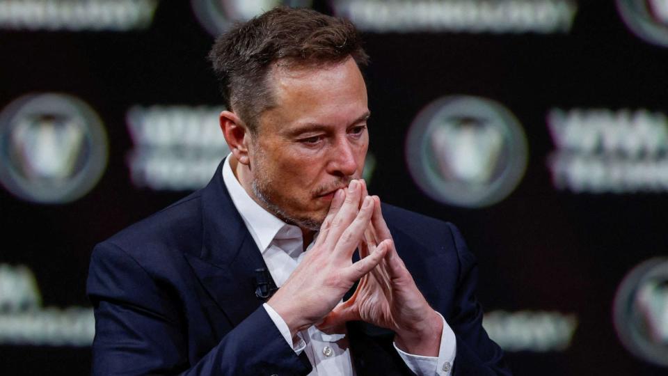 FILE PHOTO: Elon Musk, Chief Executive Officer of SpaceX and Tesla and owner of Twitter, gestures as he attends the Viva Technology conference dedicated to innovation and startups in Paris, France, June 16, 2023. REUTERS/Gonzalo Fuentes/File Photo (Gonzalo Fuentes/Reuters)