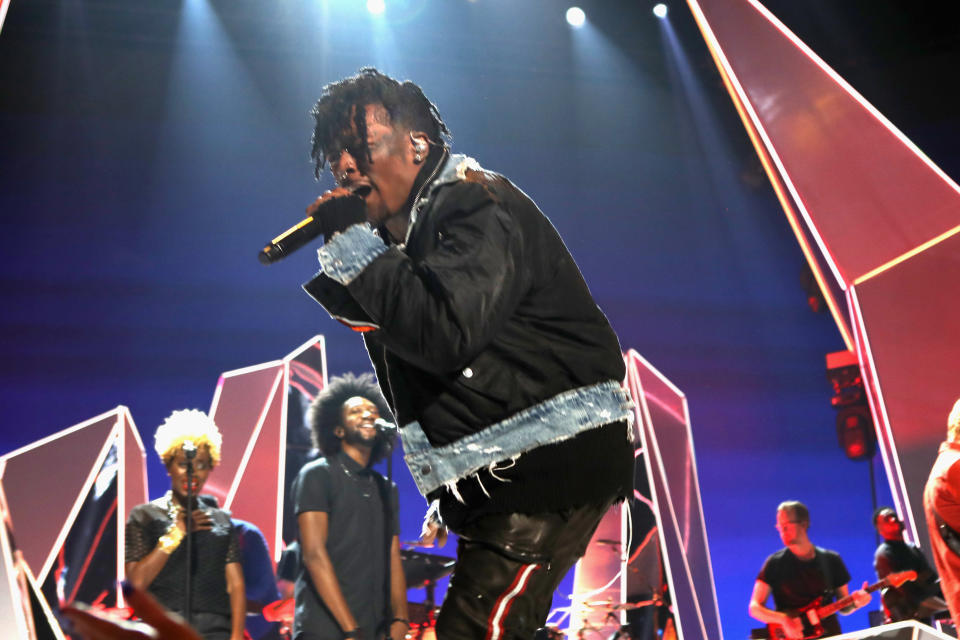 Lil Uzi Vert performs onstage during the 2017 MTV Video Music Awards at The Forum on Aug. 27, 2017 in Inglewood, California.&nbsp;