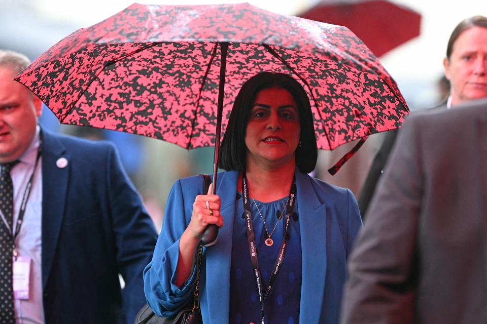 Justice Secretary Shabana Mahmood arrives on the second day of the annual Labour Party conference in Liverpool (AFP via Getty Images)